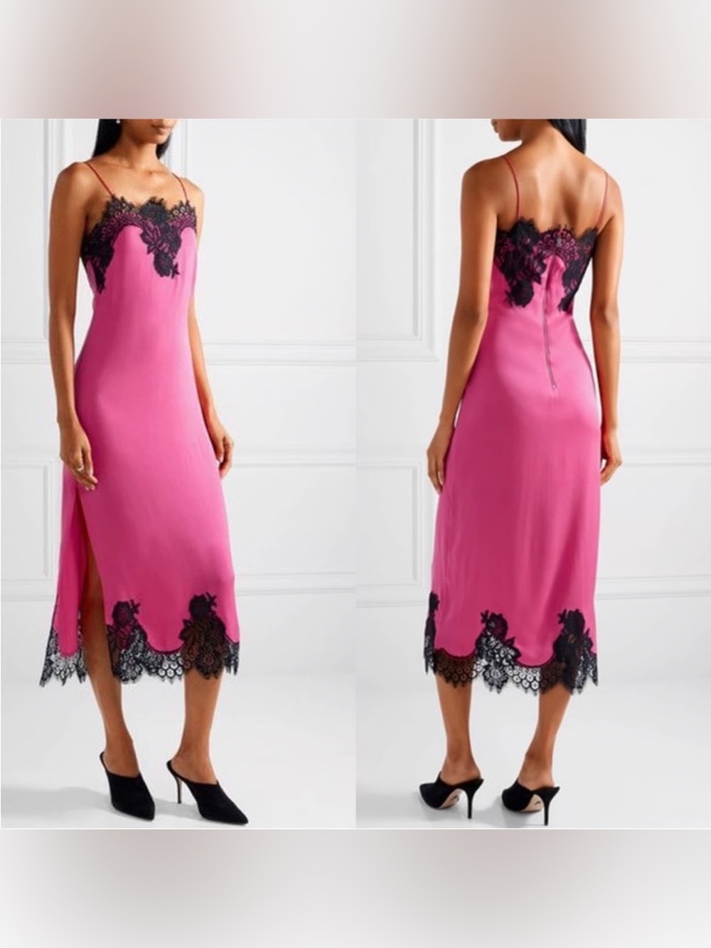 Alice + Olivia Luna Fuchsia Pink Silk Dress